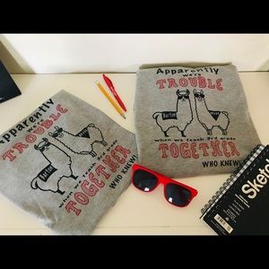 Apparently we’re trouble together llama shirt